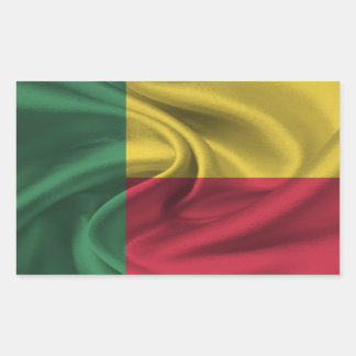 Benin Flagga Rektangulärt Klistermärke