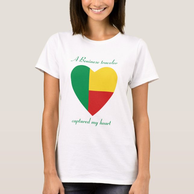 Benin Flagga Söt T-Shirt (Framsida)