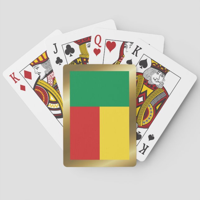 Benin flagga spelkort (Baksidan)