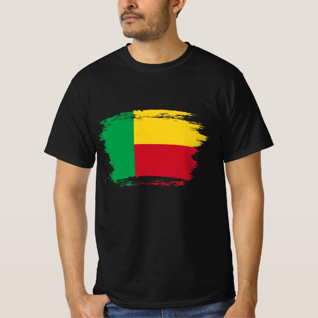 Benin flagga t shirt (Framsida)