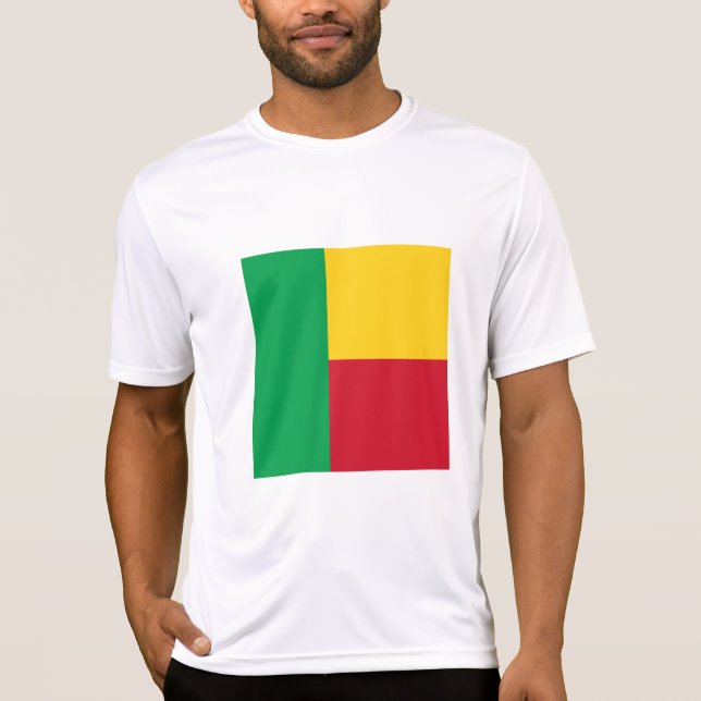Benin flagga t shirt (Framsida)