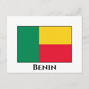 Benin Flagga Vykort
