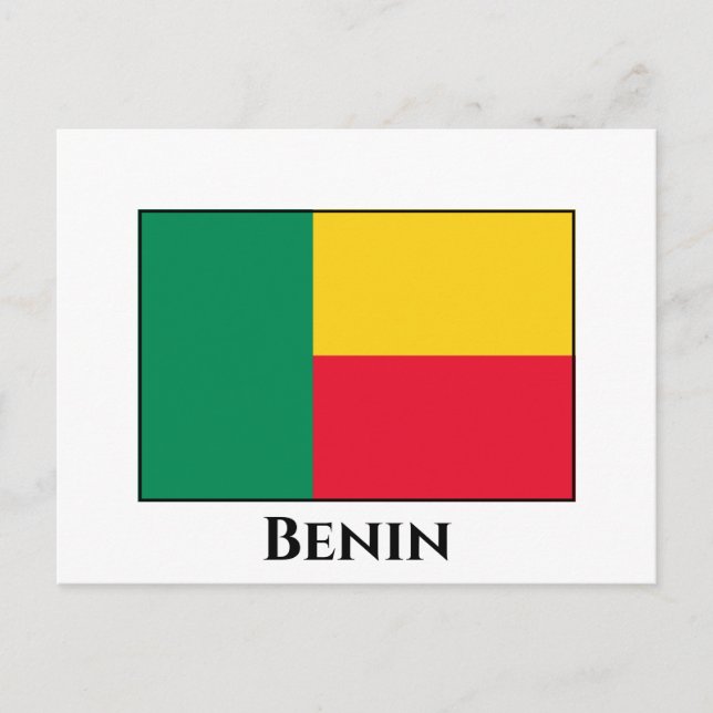 Benin Flagga Vykort (Framsida)