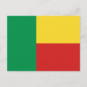 Benin Flagga-vykort Vykort