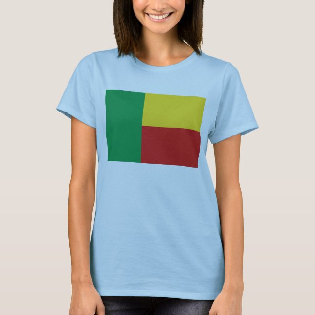 Benin Flagga x Karta T-Shirt (Framsida)