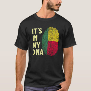 Benin i mitt DNA Beninese Flagga Team Benin T Shirt