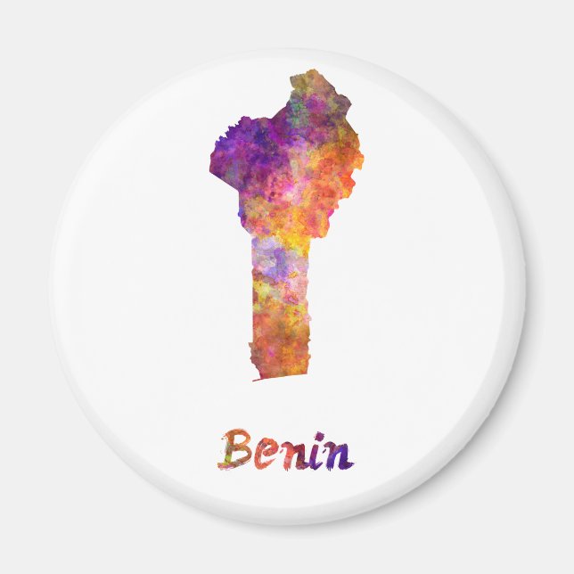 Benin i vattenfärg magnet (Framsidan)