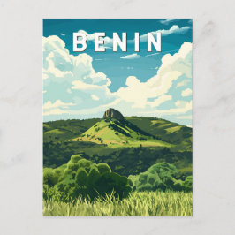 Benin Illustration Travel Art-Vintage Vykort
