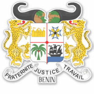 Benin National Jacka of Arm Patriotic Klistermärken