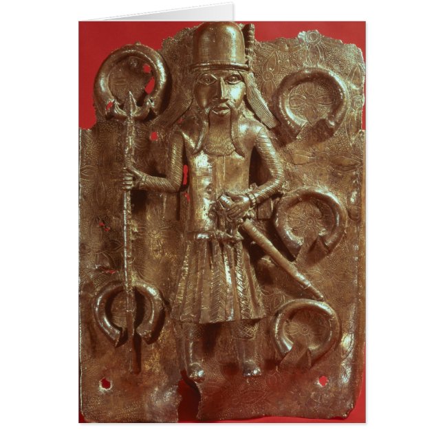 Benin platta hälsningskort (Framsidan)