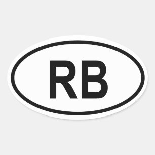 Benin "RB" Ovalt Klistermärke