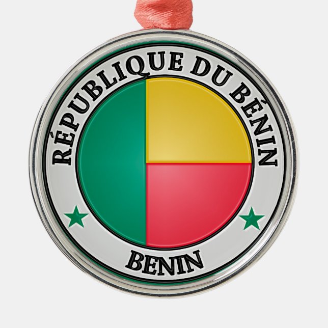 Benin rundaEmblem Julgransprydnad Metall (Framsidan)