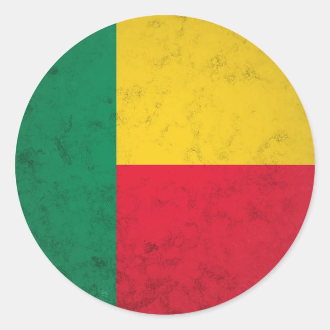 Benin Runt Klistermärke (Framsida)