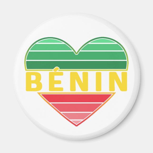 Beninese Heart, jag Kärlek Benin Magnet (Framsidan)