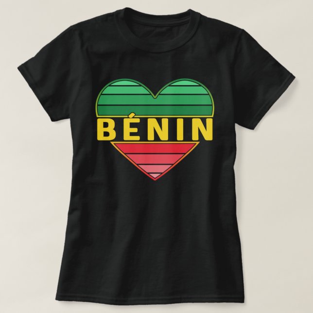 Beninese Heart, jag Kärlek Benin T Shirt (Design framsida)