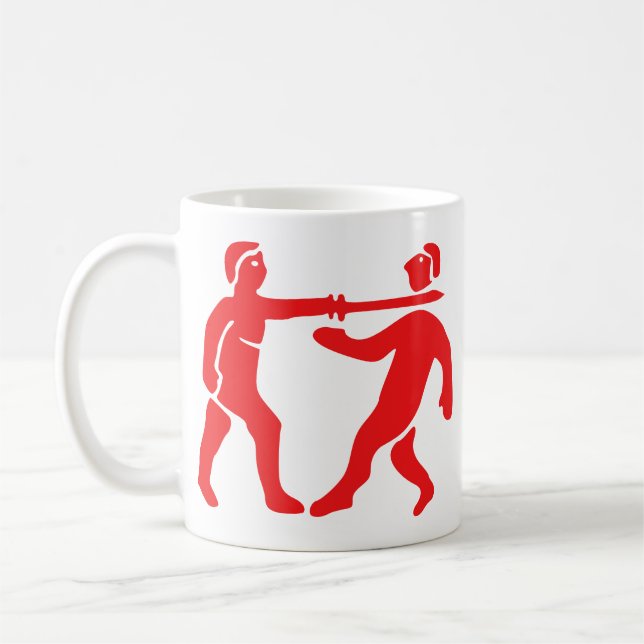 Beninrikets flagga / emblem kaffemugg (Vänster)