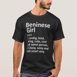Beninsk flicka Benin Roligt land Hem Rötter Desc T Shirt