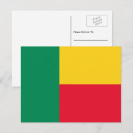 Beninska flaggan, Flagga av Benin Vykort