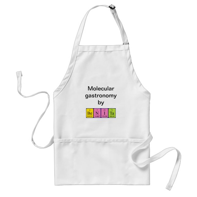 Benita periodiskt återkommande bord namn apron förkläde (Framsidan)