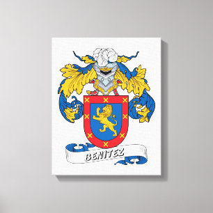 Benitez familjvapensköld canvastryck