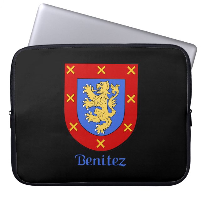 Benitez Family Shield Electronics Bag Laptop Sleeve (Framsidan)