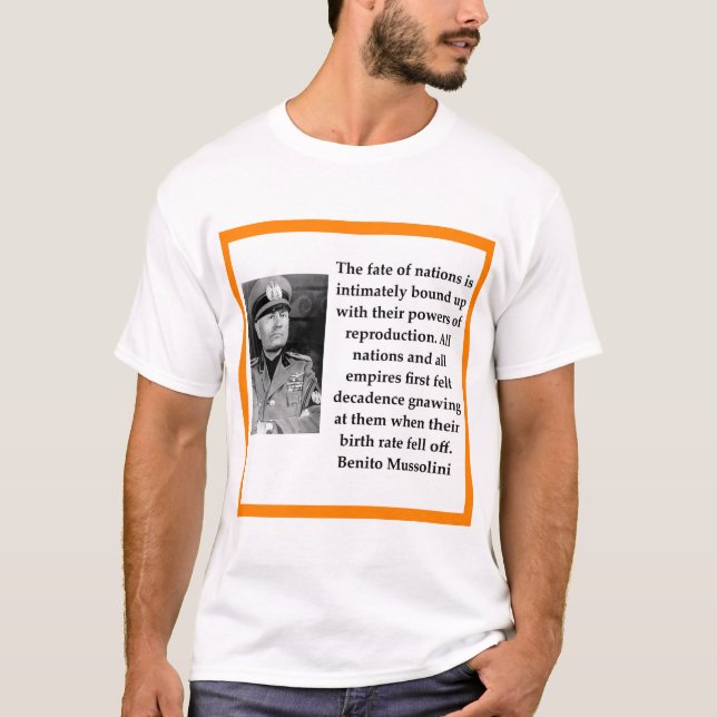 Benito Mussolini T Shirt (Framsida)