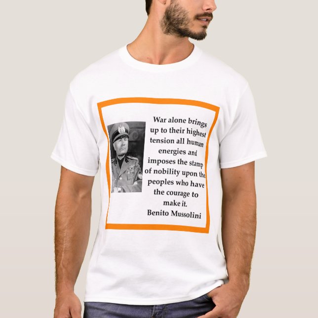 Benito Mussolini T Shirt (Framsida)