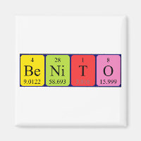 Benito periodiskt bord namn magnet