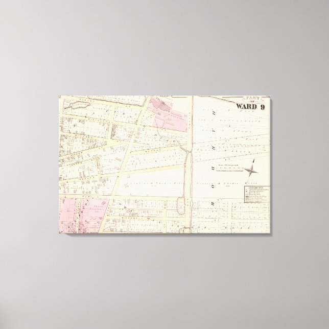 Benjamin Allens Plat och James Fenn Atlas Karta Canvastryck (Framsida)