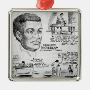 Benjamin Banneker Black American Scientist Julgransprydnad Metall
