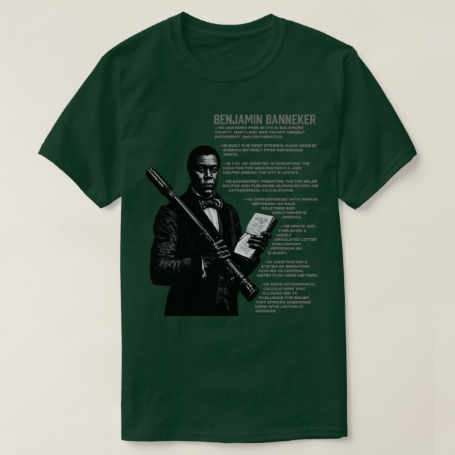 Benjamin Banneker Facts T Shirt (Design framsida)