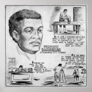 Benjamin Banneker Porträtt American Black Inventor Poster