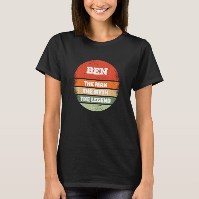 Benjamin Ben mannen, myten, legenden T Shirt (Framsida)