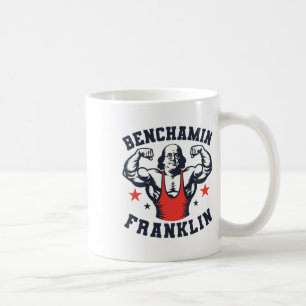 Benjamin Benchamin Franklin Bänkpress Bodybuilding Kaffemugg