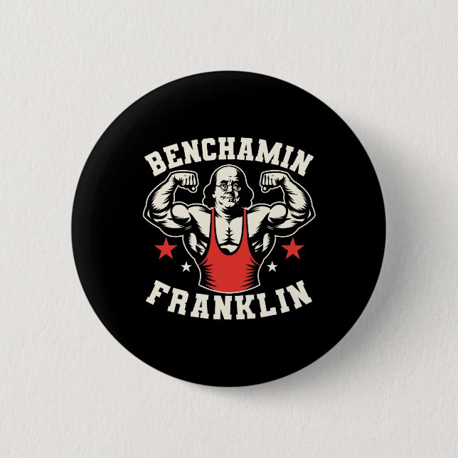 Benjamin Benchamin Franklin Bench Press Bodybuildi Knapp (Framsida)