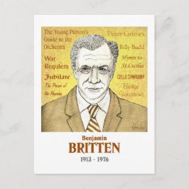 Benjamin Britten vykort