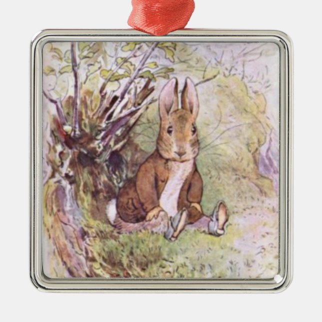 Benjamin Bunny (av Beatrix Potter) Julgransprydnad Metall (Framsidan)