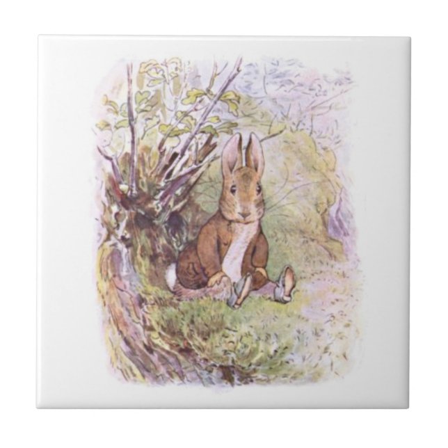 Benjamin Bunny (av Beatrix Potter) Kakelplatta (Framsidan)