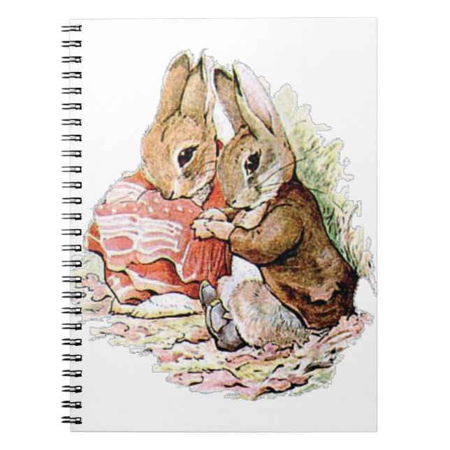 Benjamin Bunny och Peter Rabbit planerar sin razzi Anteckningsbok (Framsidan)