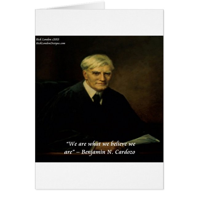 Benjamin Cardozo "Vem vi är" Citat Hälsningskort (Framsidan)