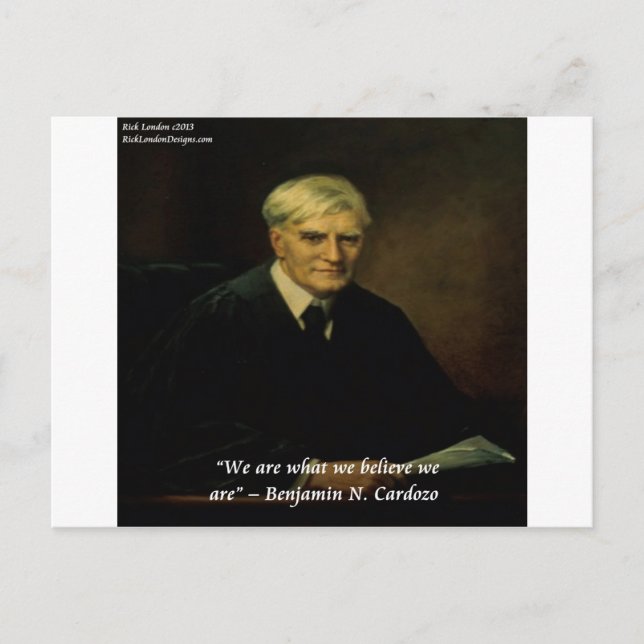 Benjamin Cardozo "Vem vi är" citat Vykort (Framsida)