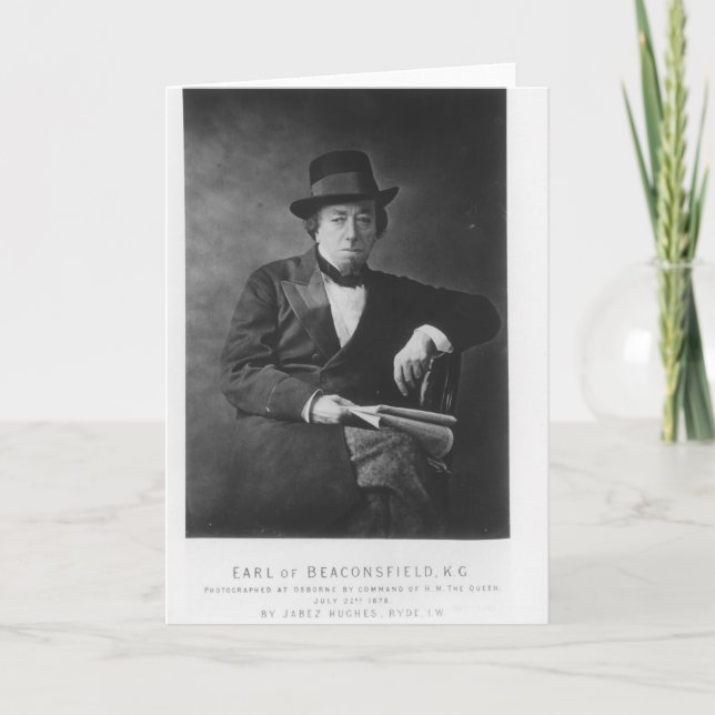 Benjamin Disraeli, 1st Earl av Beaconsfield Kort (Framsida)