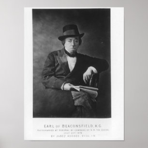 Benjamin Disraeli, 1st Earl av Beaconsfield Poster