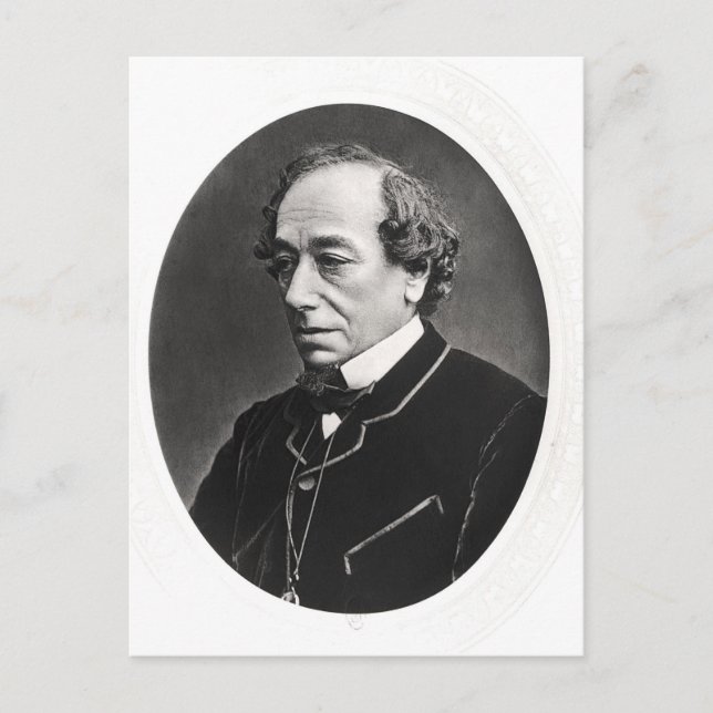 Benjamin Disraeli c.1874 Vykort (Framsida)