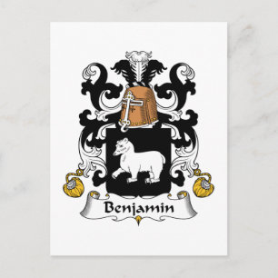 Benjamin Family Crest Vykort