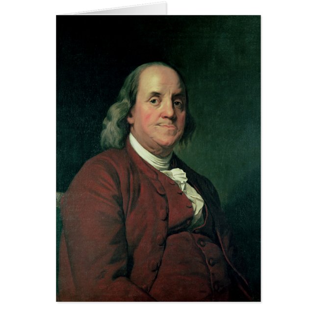 Benjamin Franklin 1782 Hälsningskort (Framsidan)