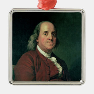 Benjamin Franklin 1782 Julgransprydnad Metall
