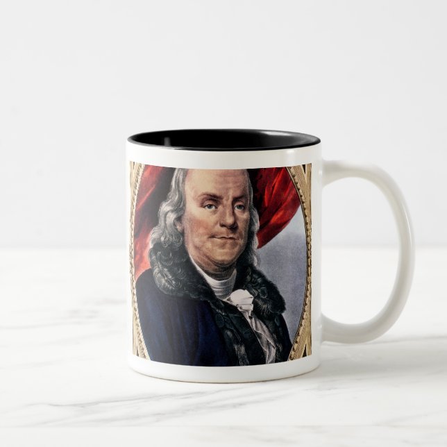 Benjamin Franklin 1847 Två-Tonad Mugg (Höger)