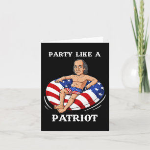 Benjamin Franklin 4:e juli USA Patriot Roligt Kort