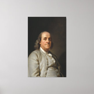 BENJAMIN FRANKLIN av Joseph Siffred Duplessis Canvastryck